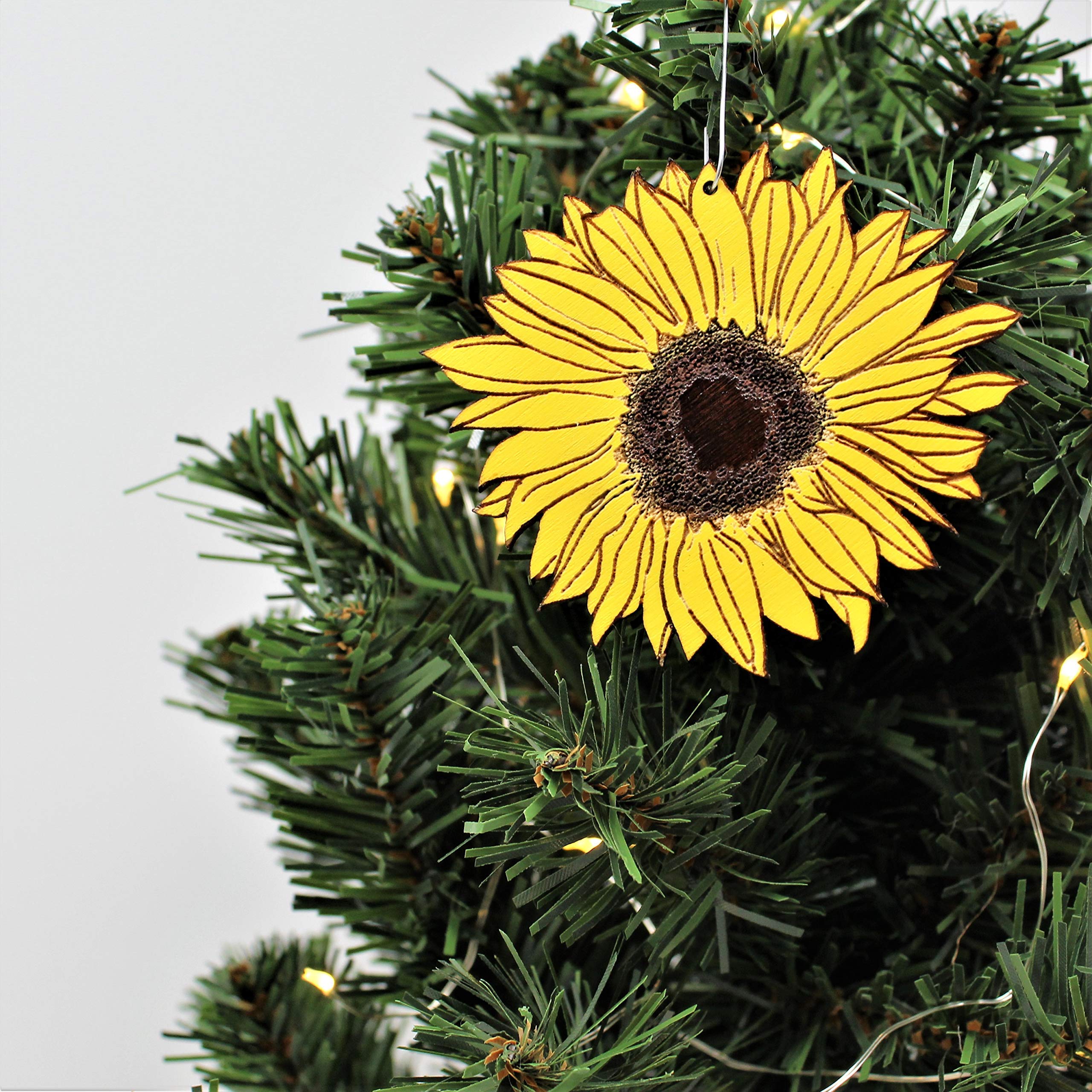 Acrylic paint sunflower ornament 3x3 inches