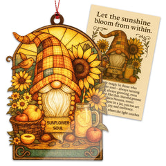 Sunflower Soul Ornament tree display and window charm