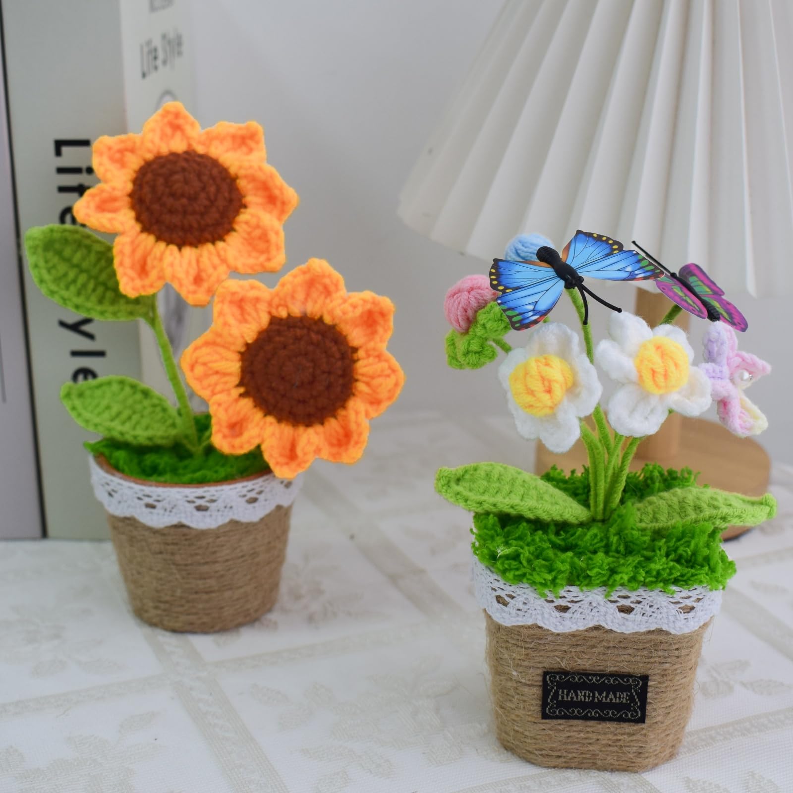 Gift idea Aiouclay sunflowers crochet for women teachers