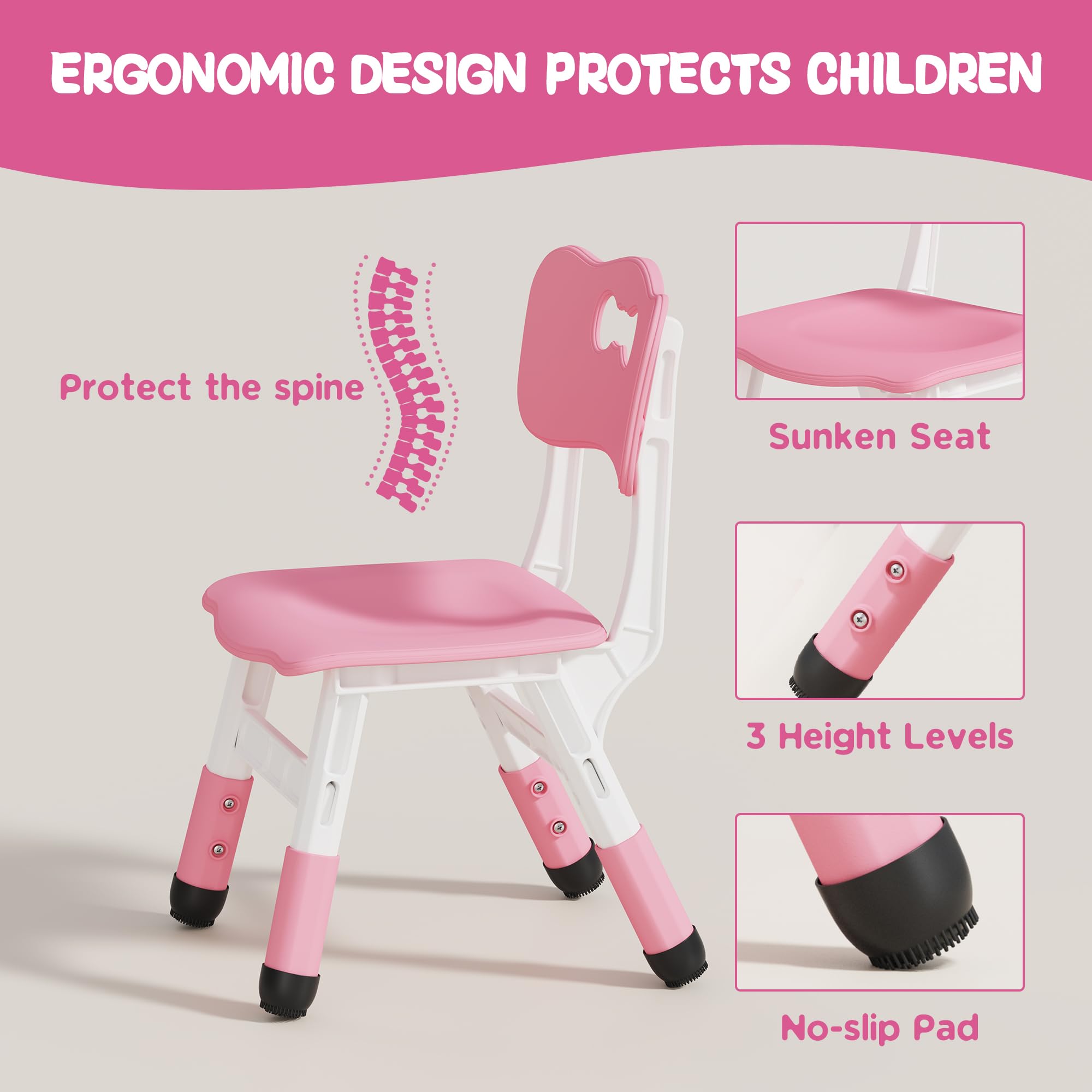 Sunken seat and rounded corners design