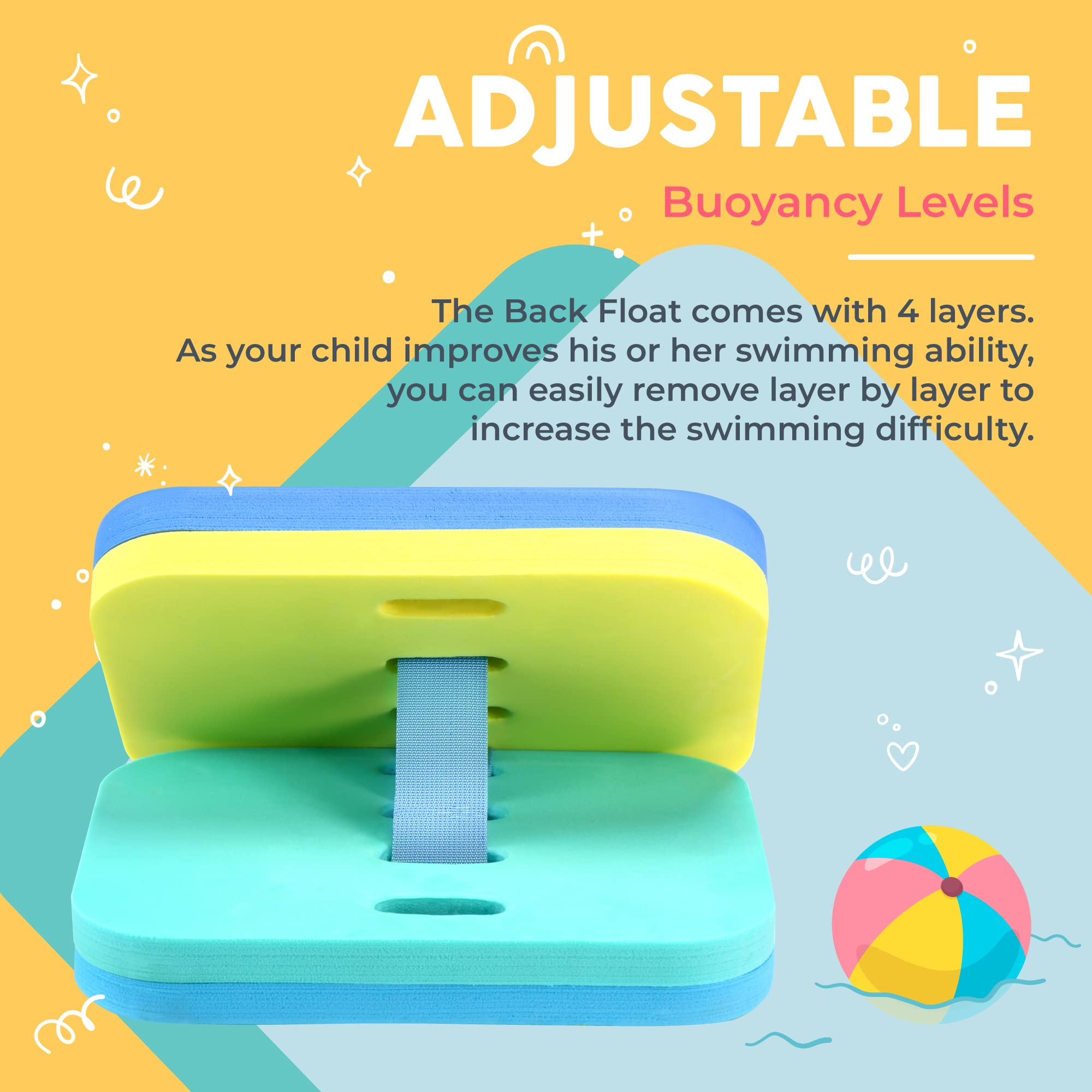 4-layer EVA foam back float buoyant design