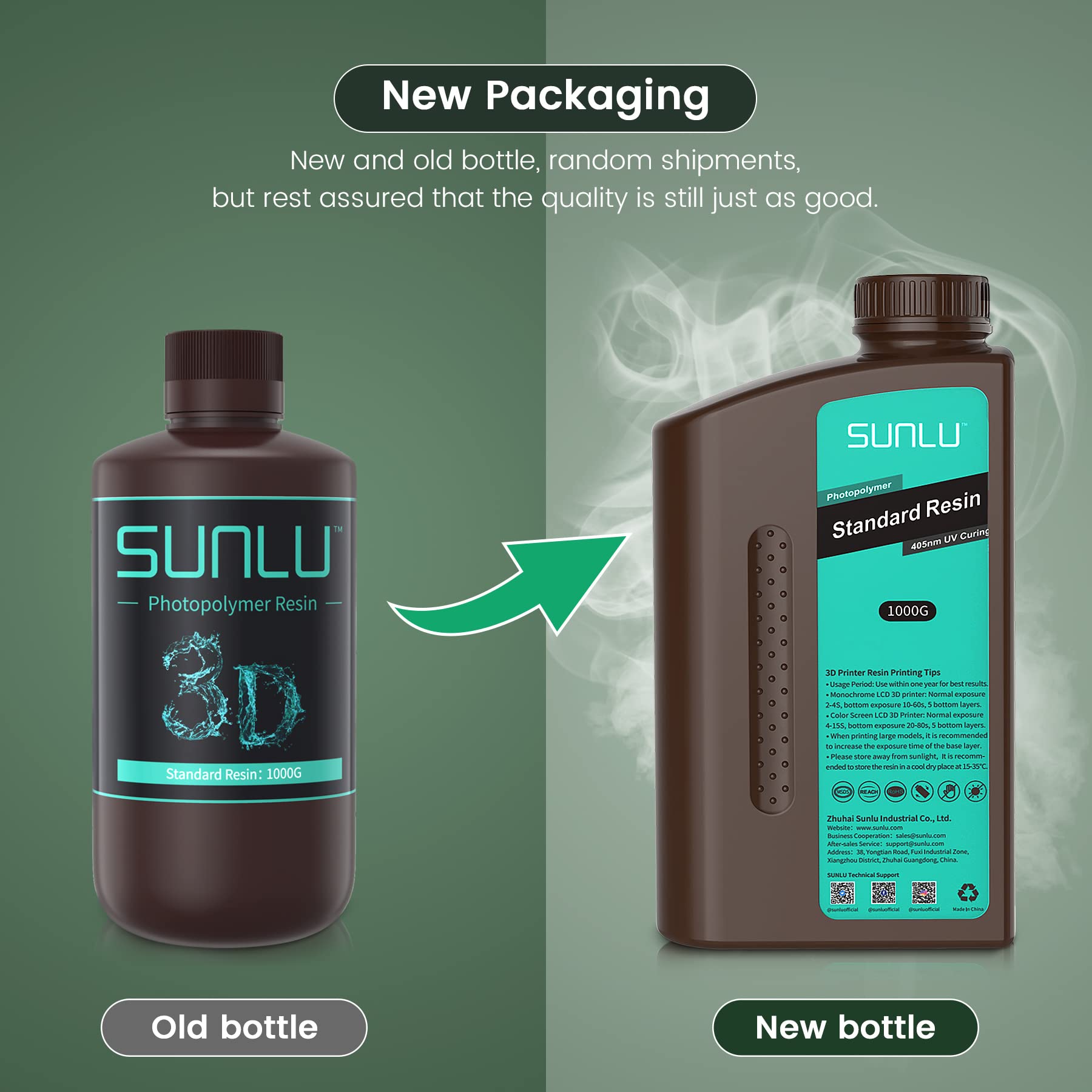 SUNLU 3D Printer Resin 1kg Grey product box