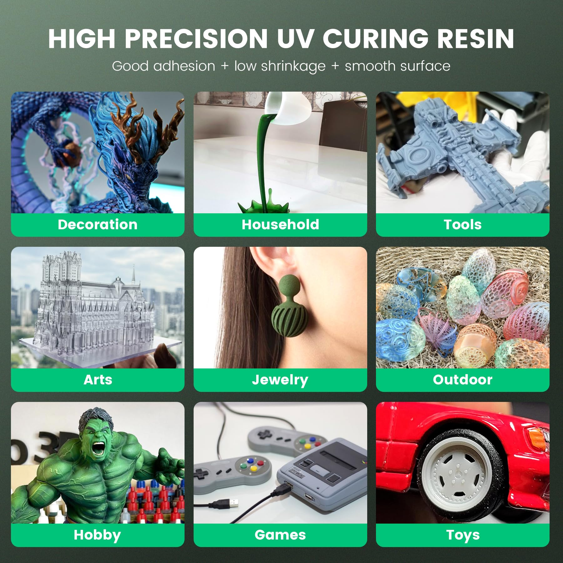 SUNLU photopolymer resin 395-405nm bottle