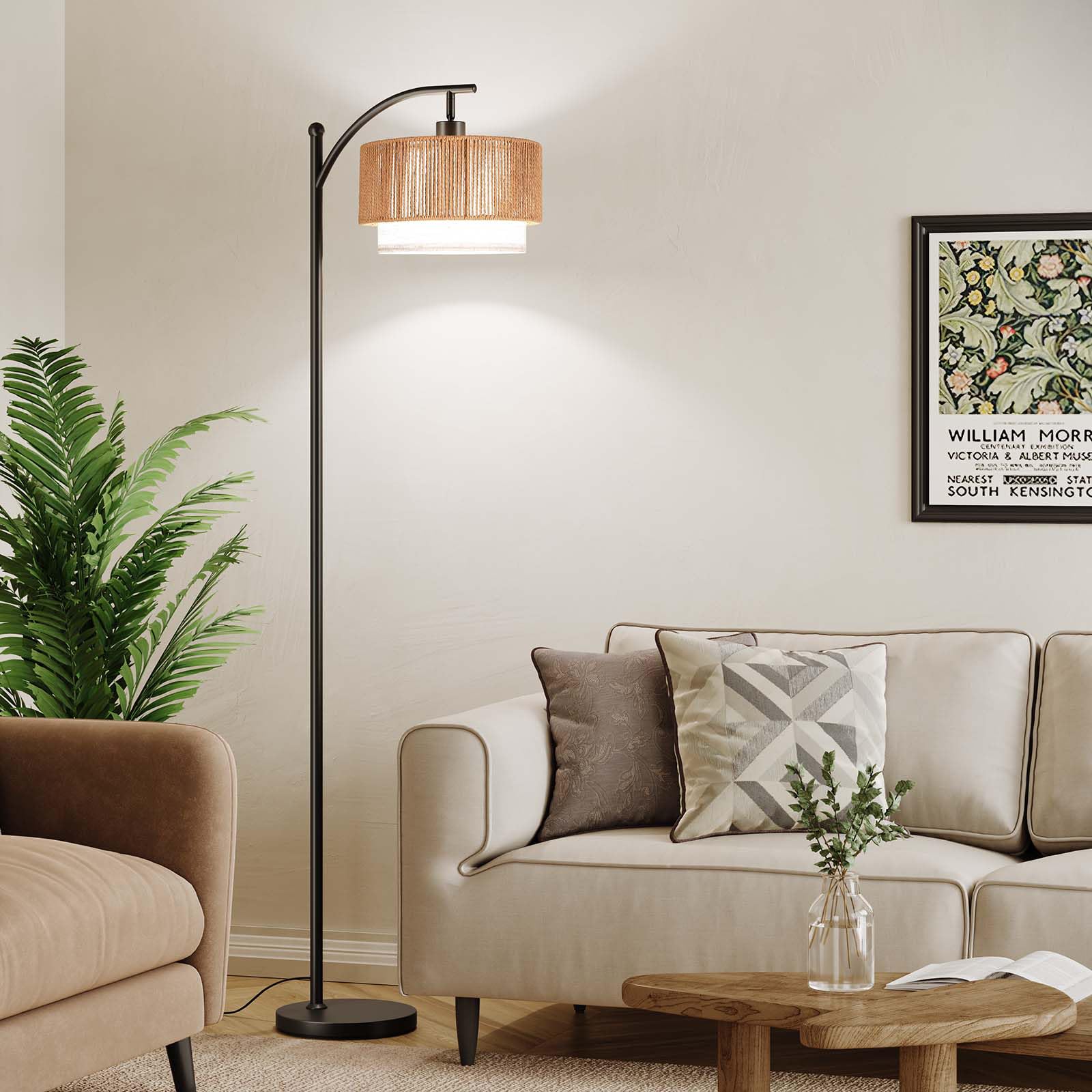 SUNMORY arc floor lamp 12W bulb 1200 lumens
