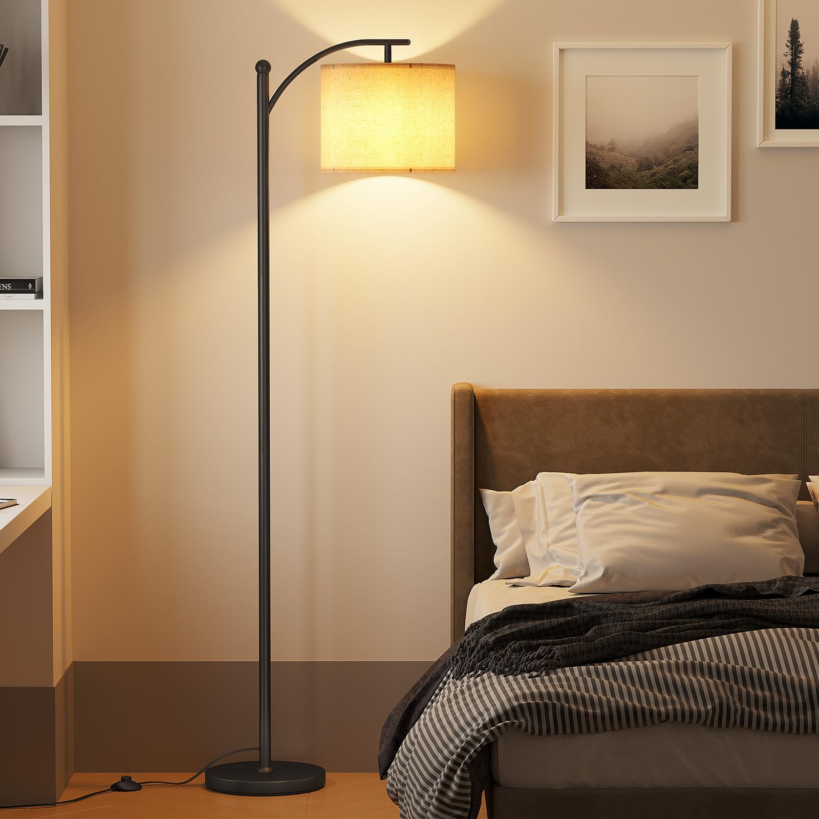 LED bulb included with SUNMORY arc floor lamp 3000K-5000K
