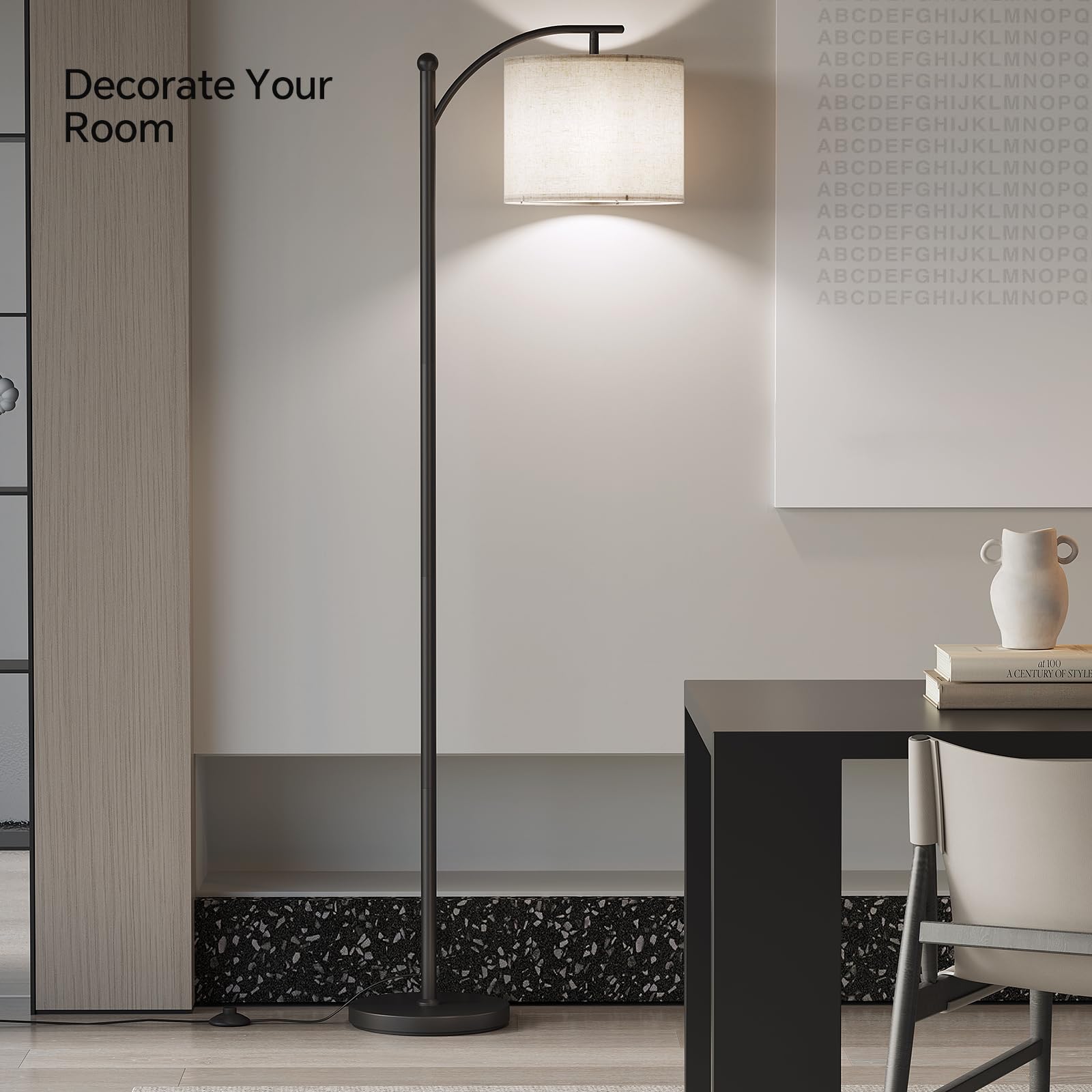 Easy assembly SUNMORY corner arc floor lamp