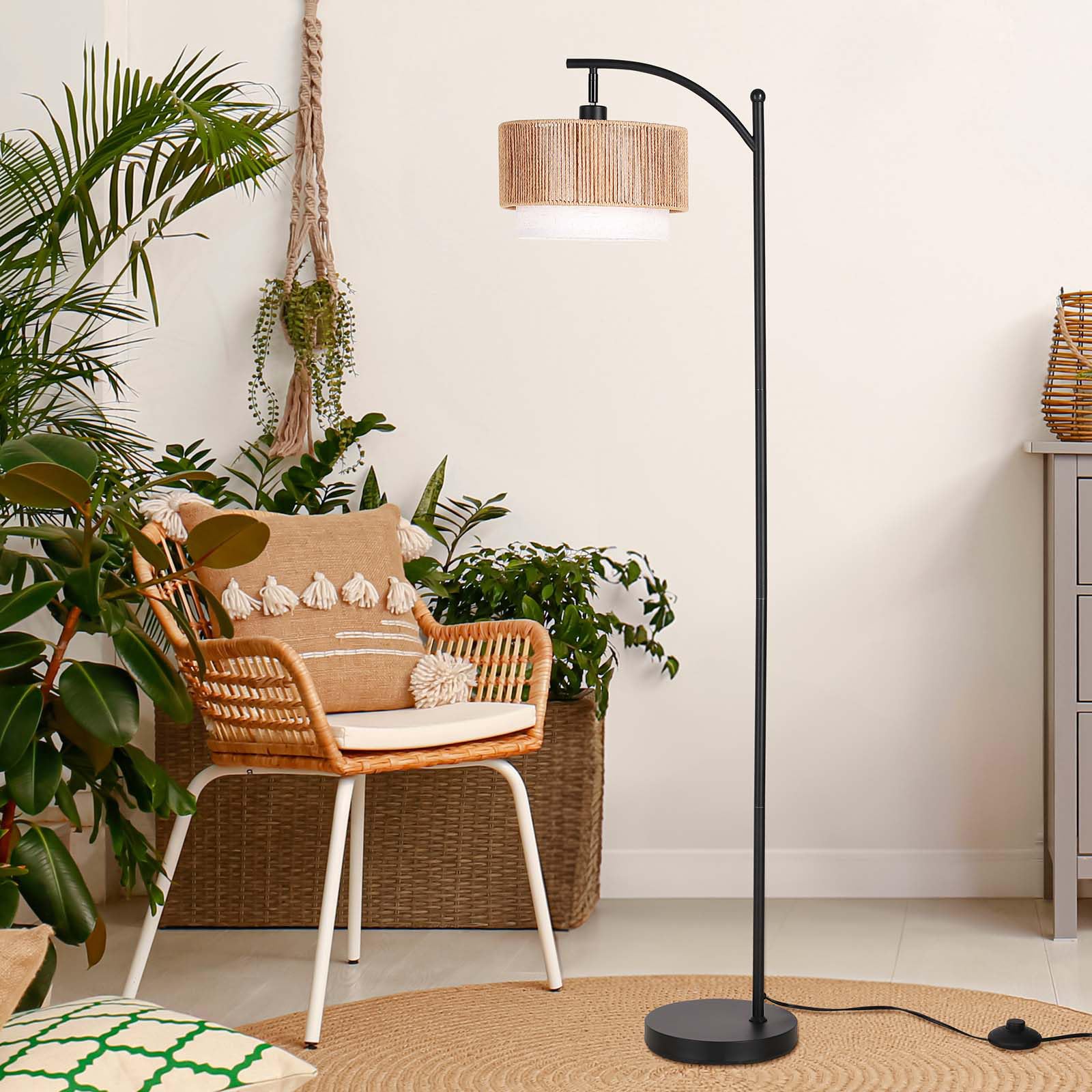 SUNMORY arc floor lamp weighted base