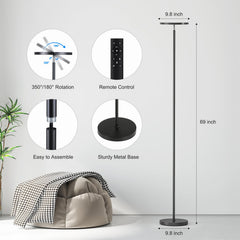 Rotatable lamp head on SUNMORY floor lamp