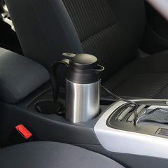 Car travel mug warmer with indicator features