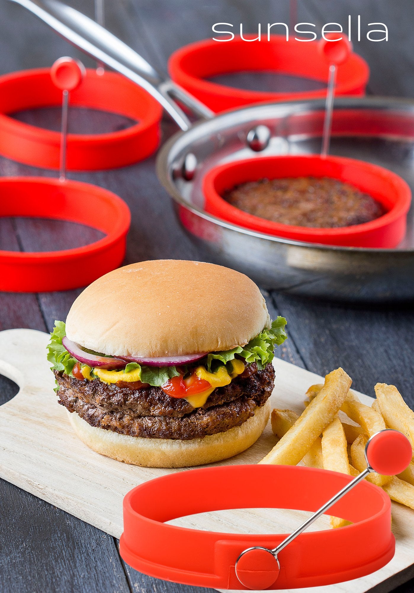 Heat resistant silicone rings with stay-cool pad Sunsella