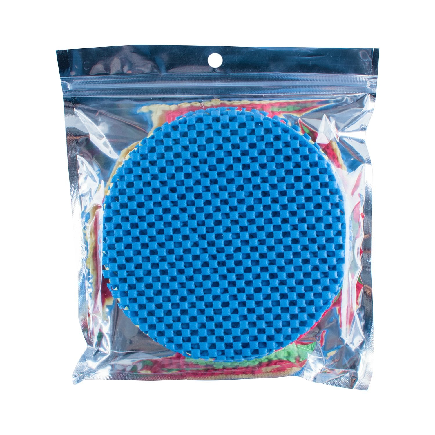 Round non-slip jar opener pad 5.5 inch diameter blue