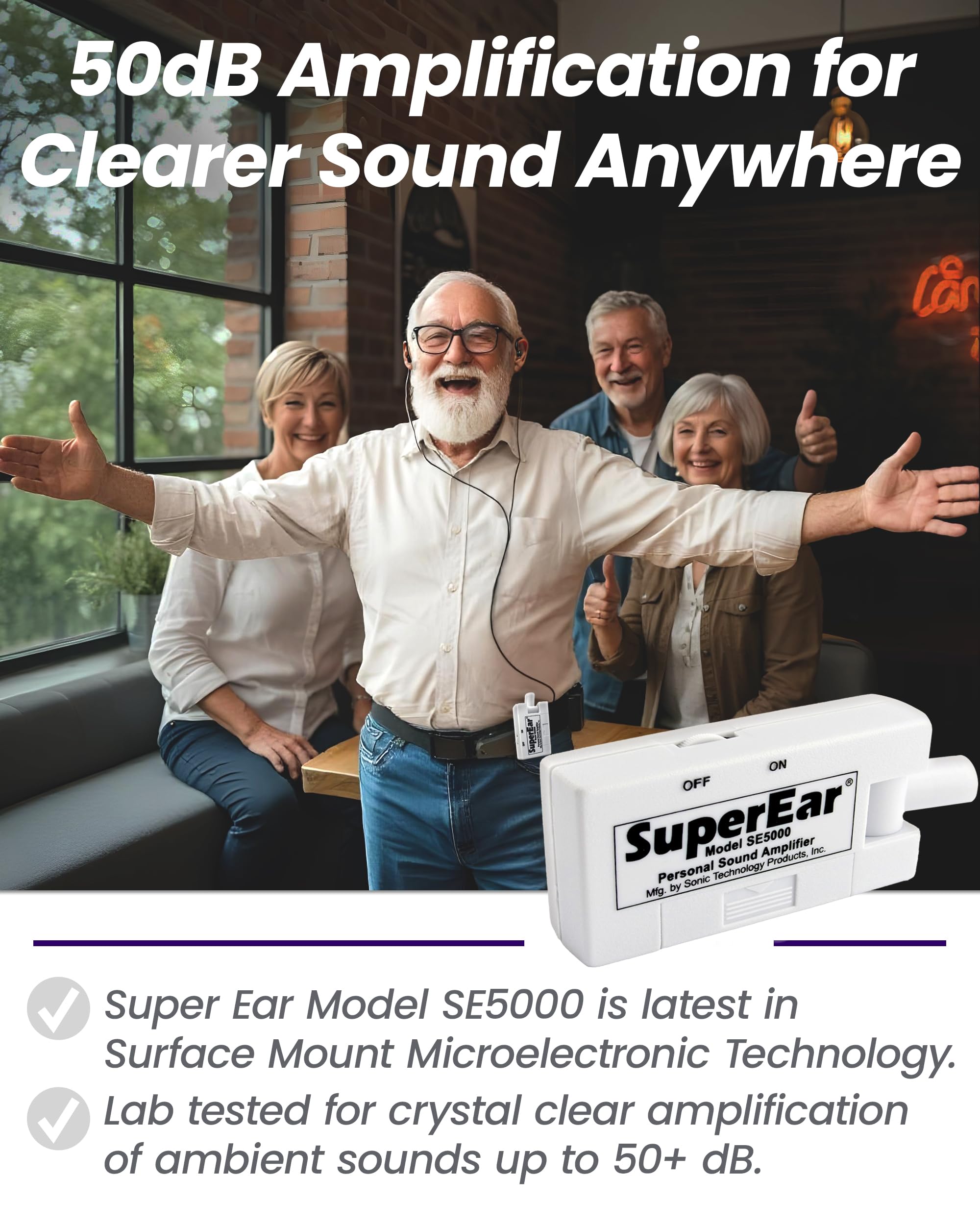 1 AAA battery included with SuperEar SE5000