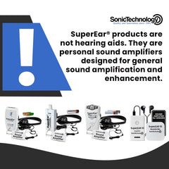 SuperEar SE5000 stereo earbuds designed for use with amplifier
