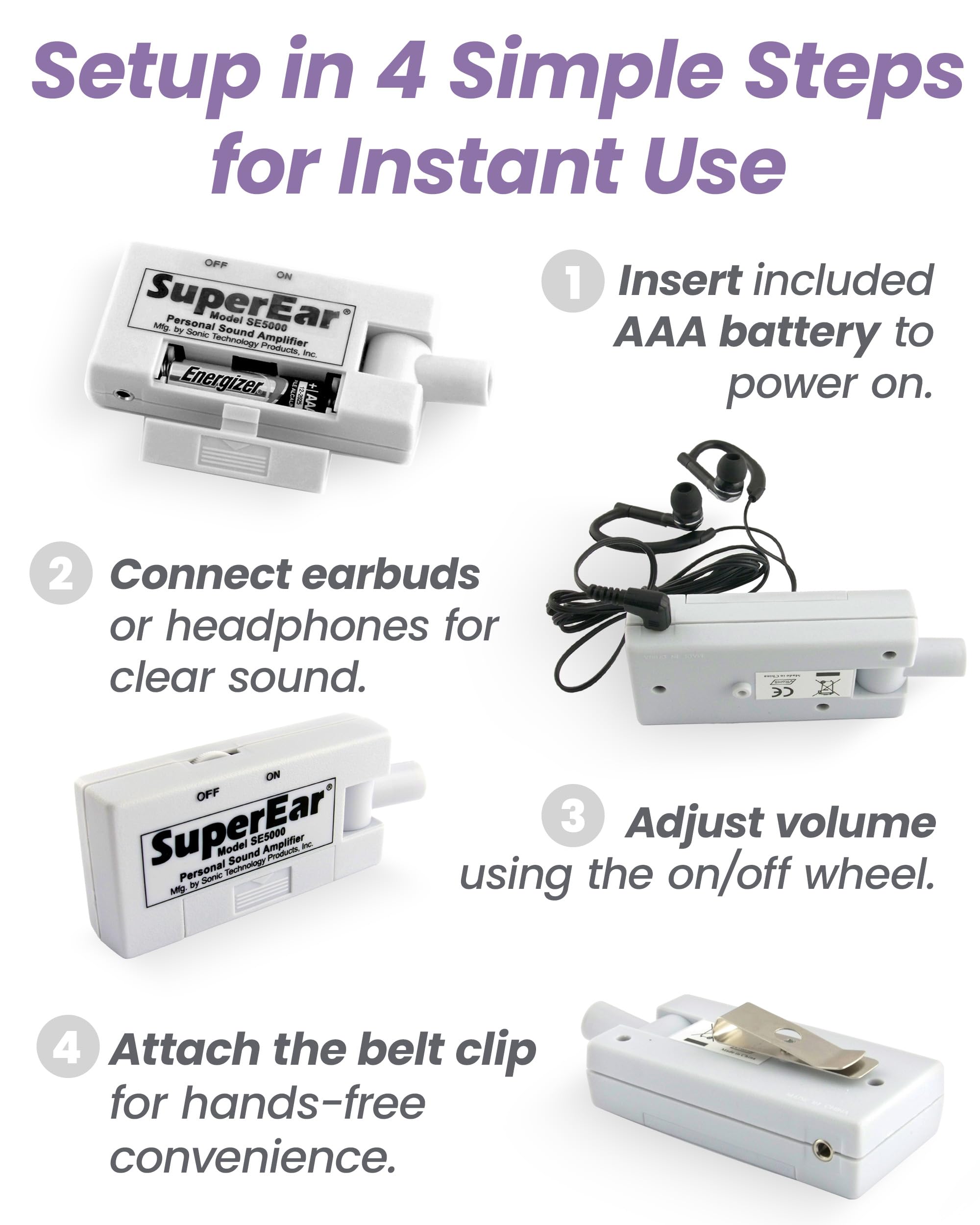 Screw included for assembly with SuperEar SE5000