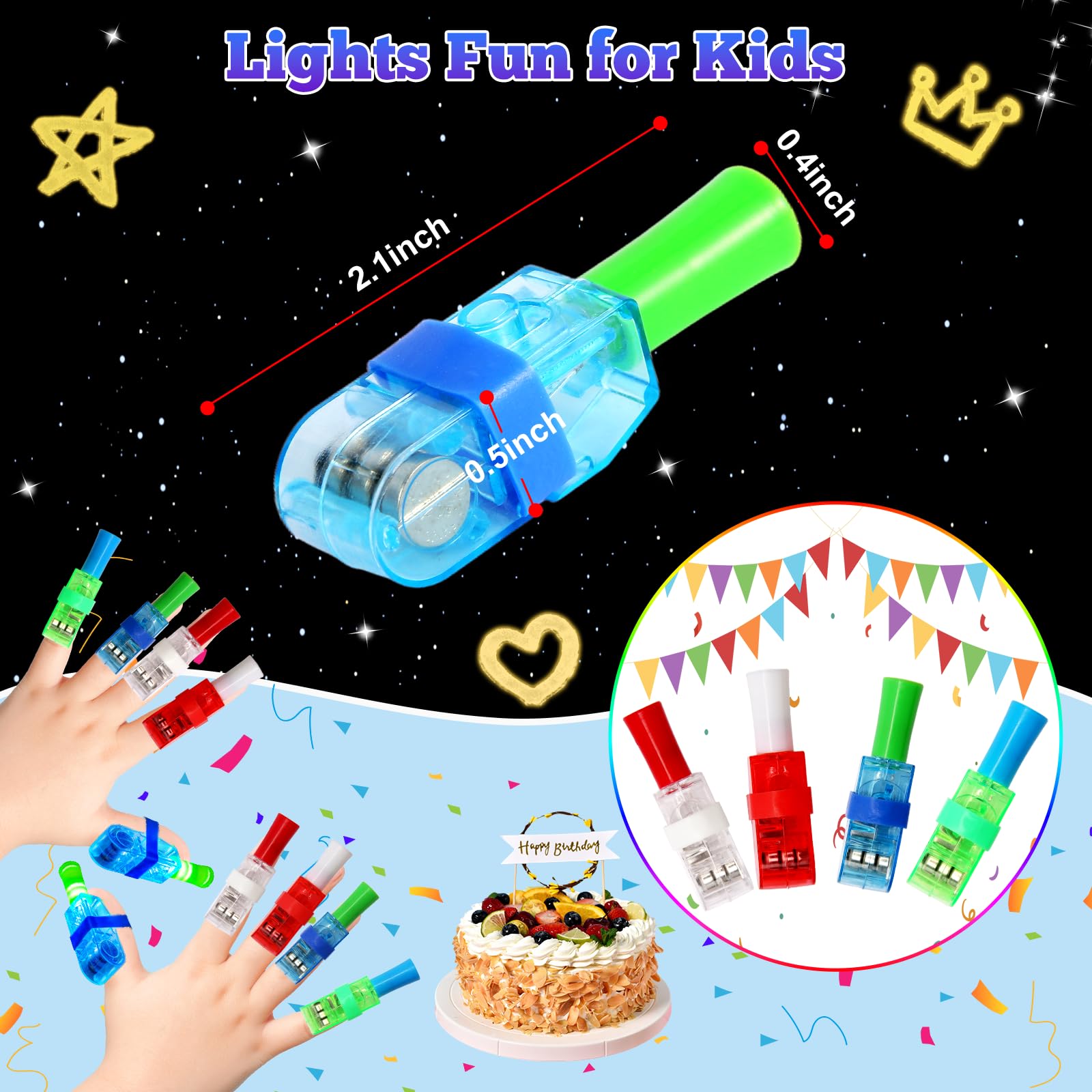 Blue Superhero Finger Light from 24-pack set