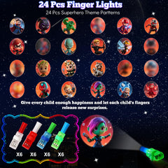 Red Superhero Finger Light from 24-pack set