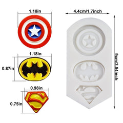 superhero shapes fondant molds for cake decorations