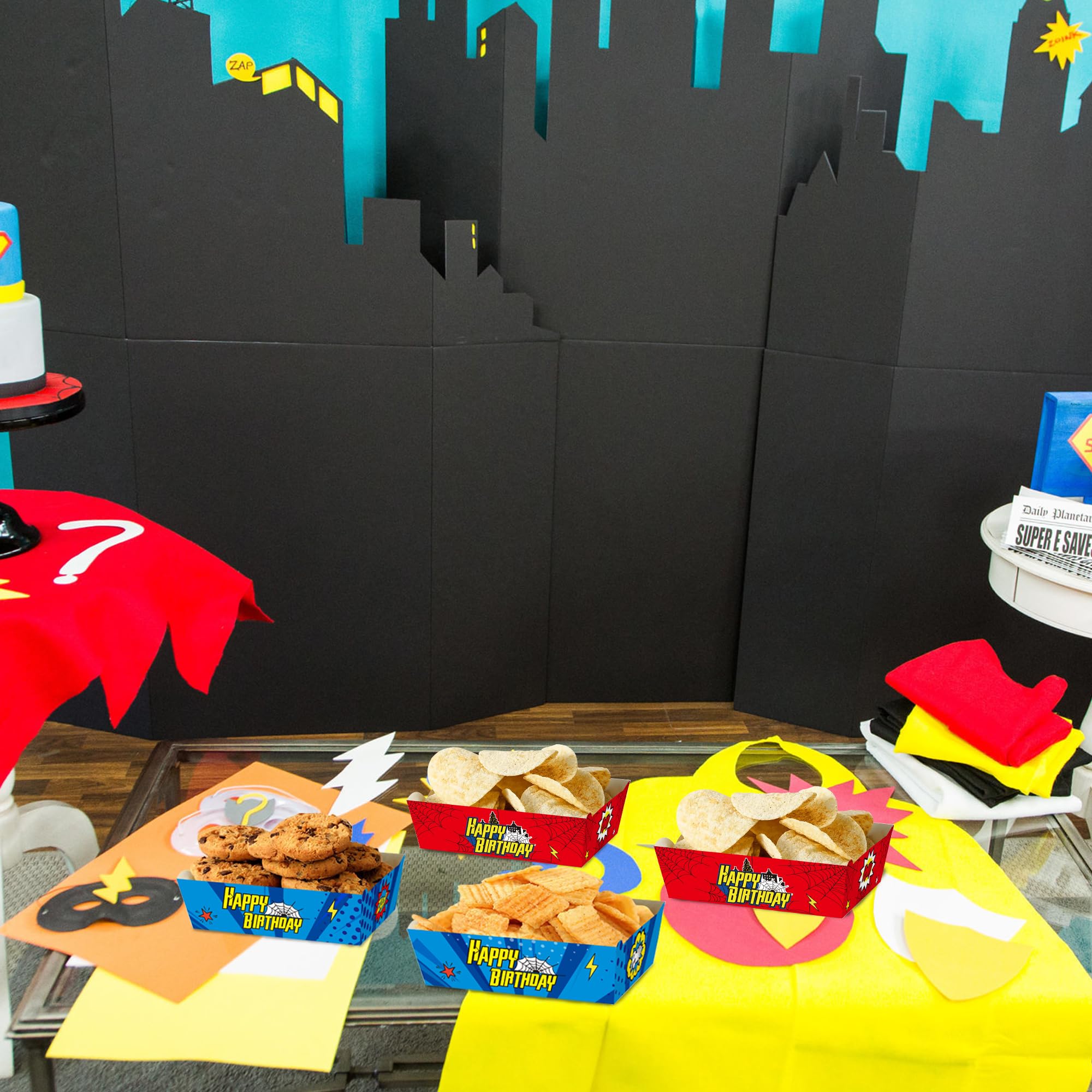 Superhero spider party trays Caoekego