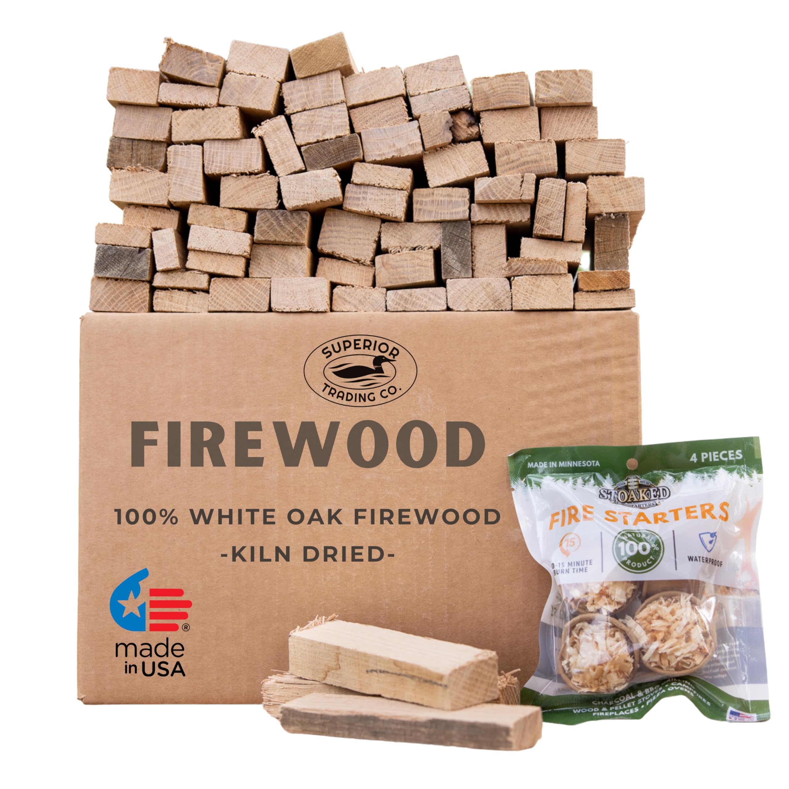 Superior Trading Oak Mini Fire Wood packaging