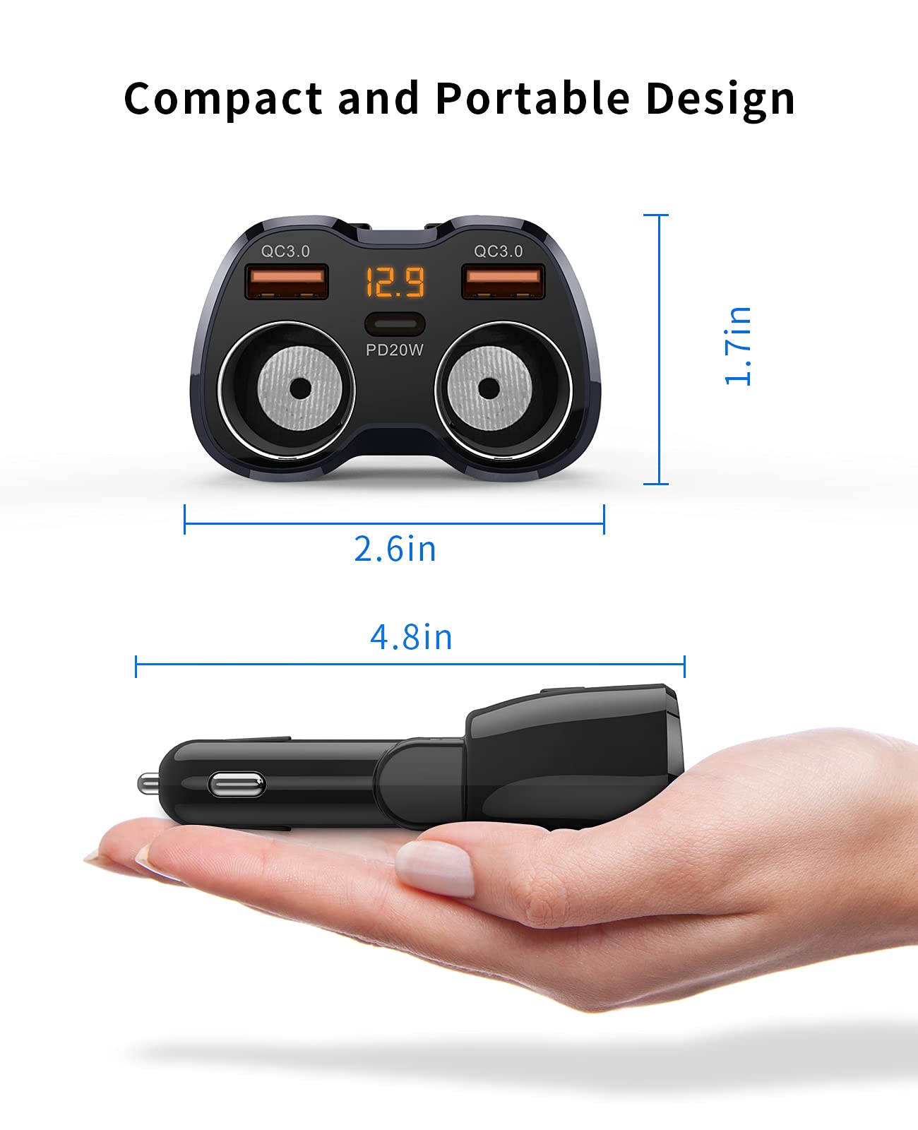 QC 3.0 USB ports on SUPERONE splitter