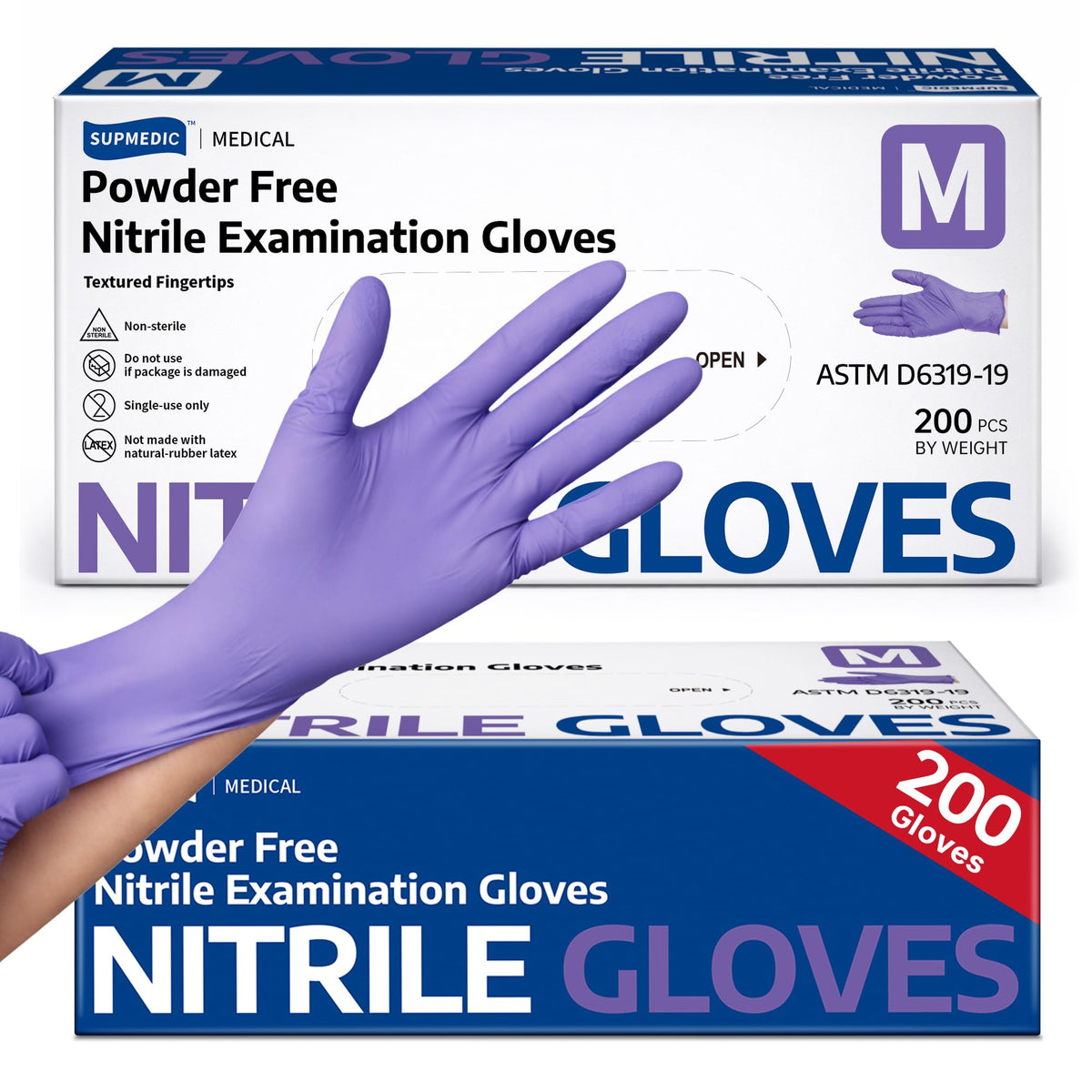 Supmedic Medical Soft Max nitrile gloves violet 200Ct