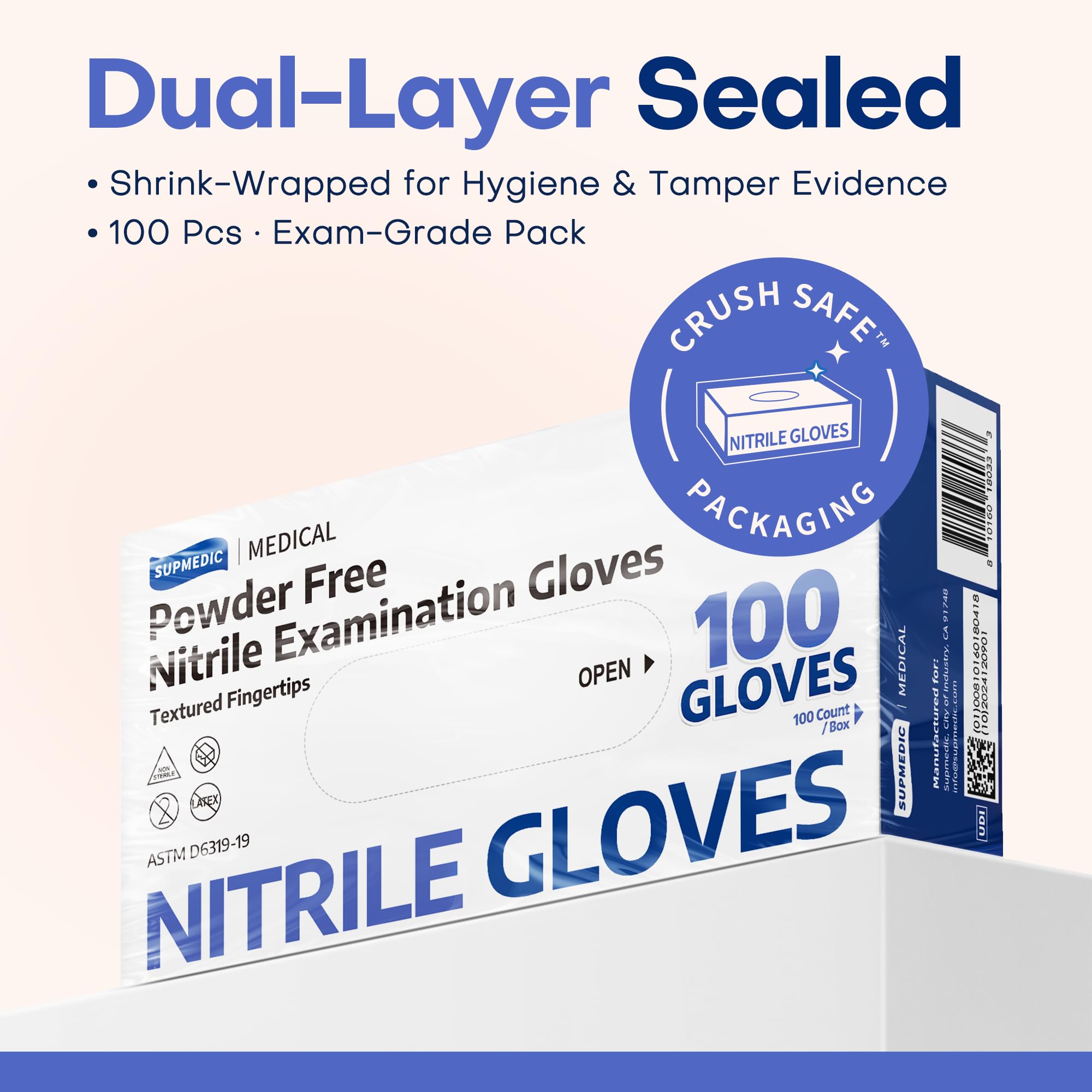 Labs kitchens and workshops use Supmedic Soft Max nitrile gloves