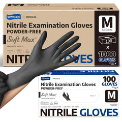 Supmedic Soft Max disposable nitrile gloves black size M