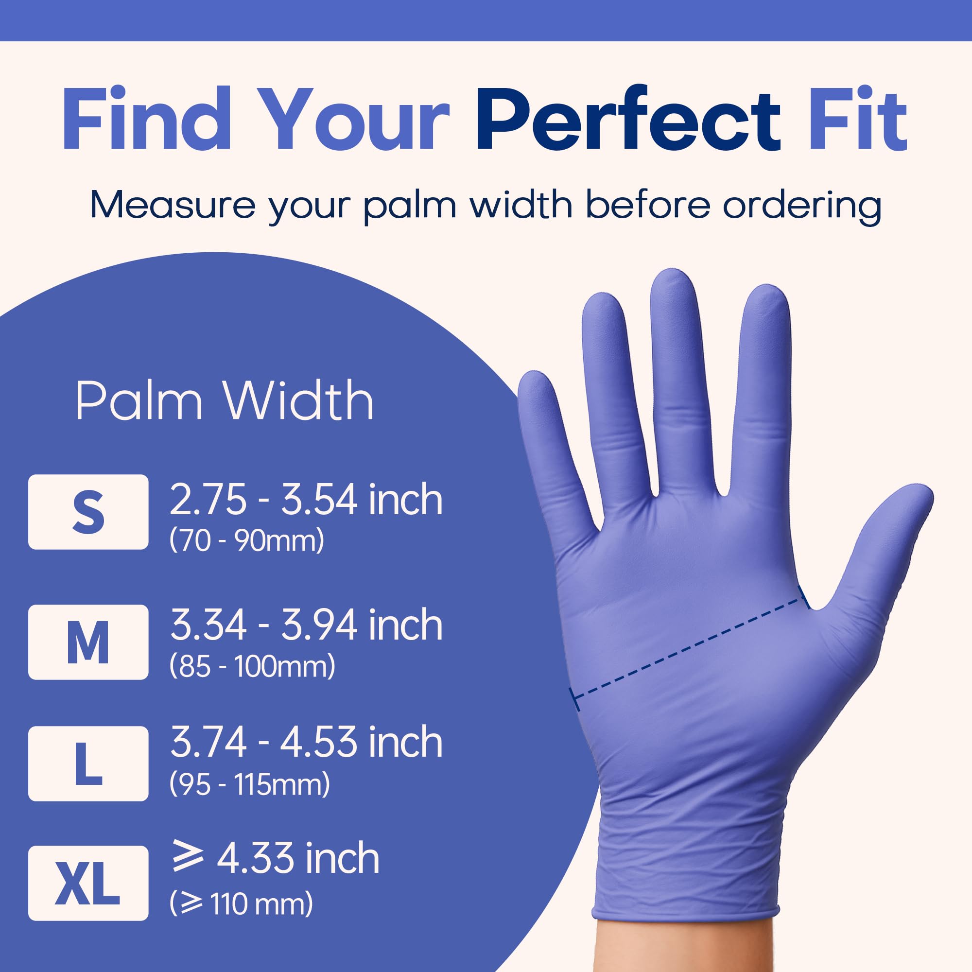 Powder-free latex-free nitrile gloves blue size M by Supmedic