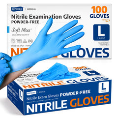 Supmedic Soft Max Medical Nitrile Exam Gloves blue size L