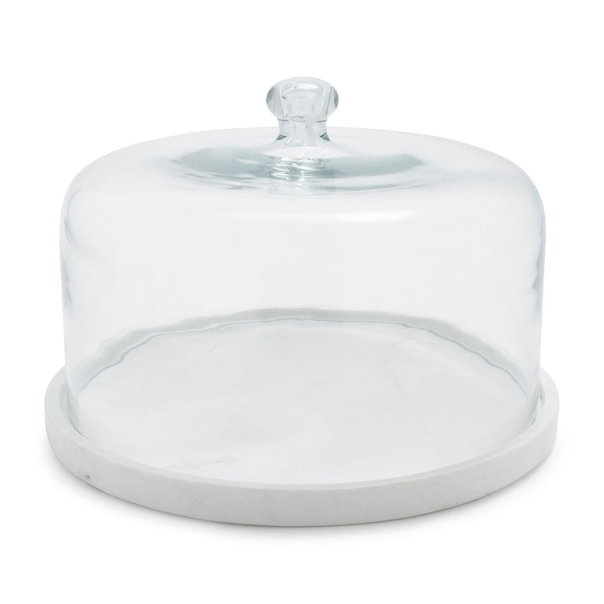 Sur La Table glass cloche on white marble base