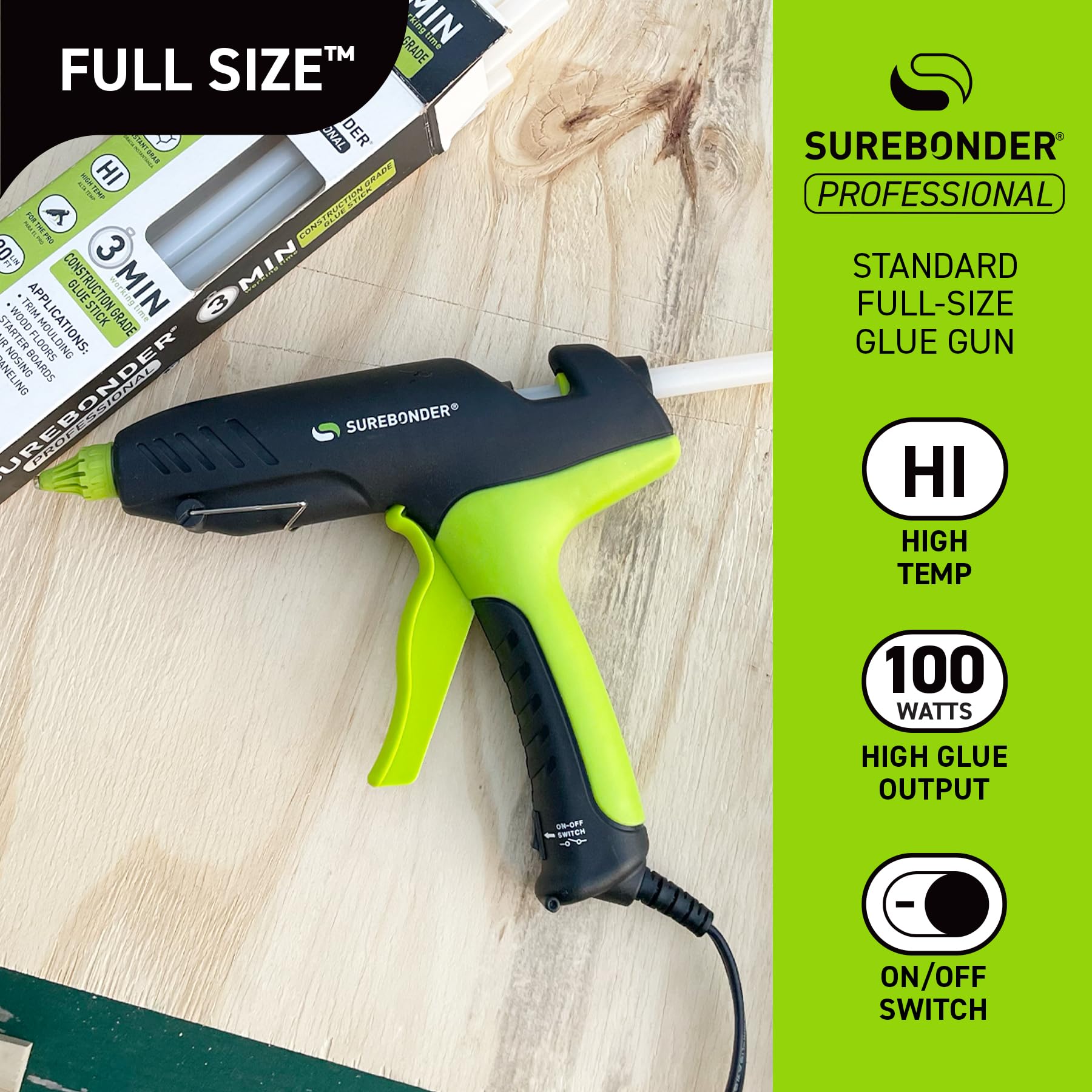 Ergonomic design of Surebonder PRO2-100 glue gun