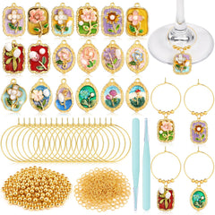 Sureio 18 sets wine glass charms kit with 18 charms and accessories