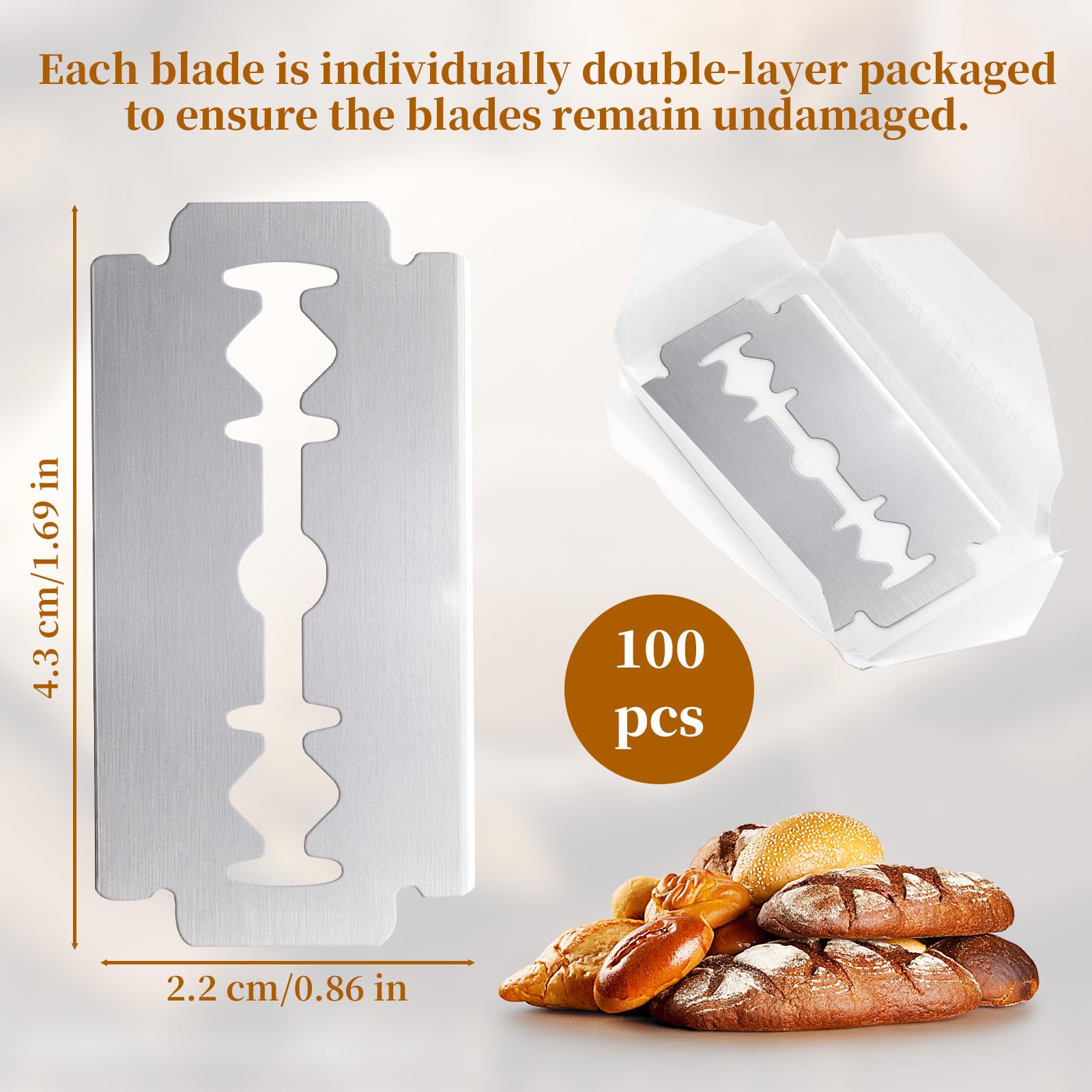 Ultra sharp bread scoring blades designed for durability