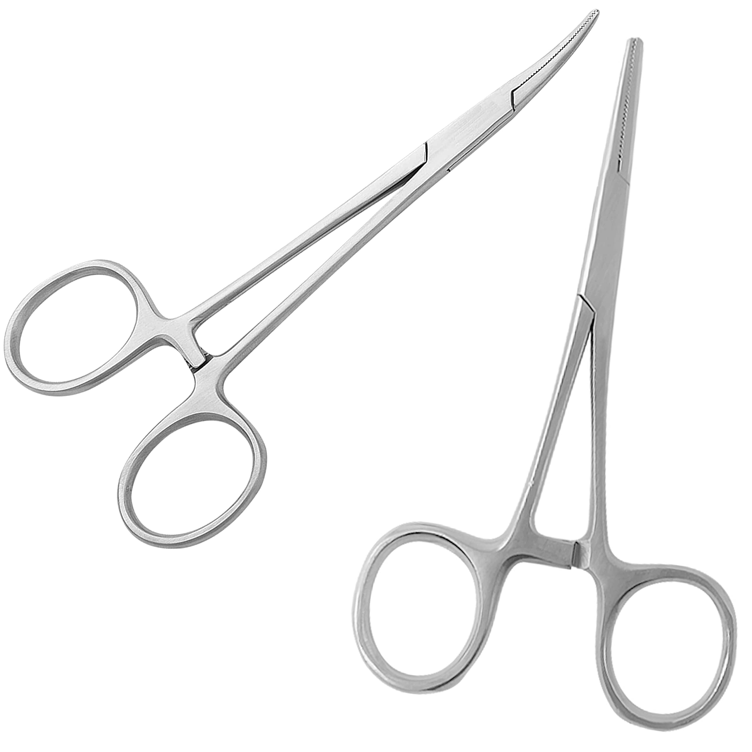 SurgicalOnline 6.25 inch straight and curved hemostat forceps set 2 pack
