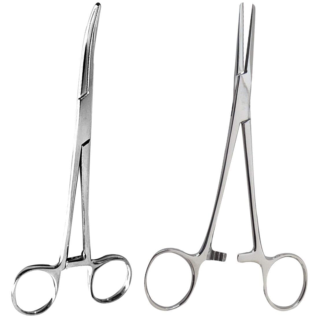 SurgicalOnline 2 piece curved straight 8 inch hemostat set straight tip image