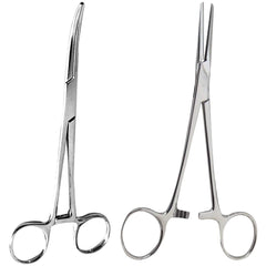 SurgicalOnline 2 piece curved straight 8 inch hemostat set straight tip image