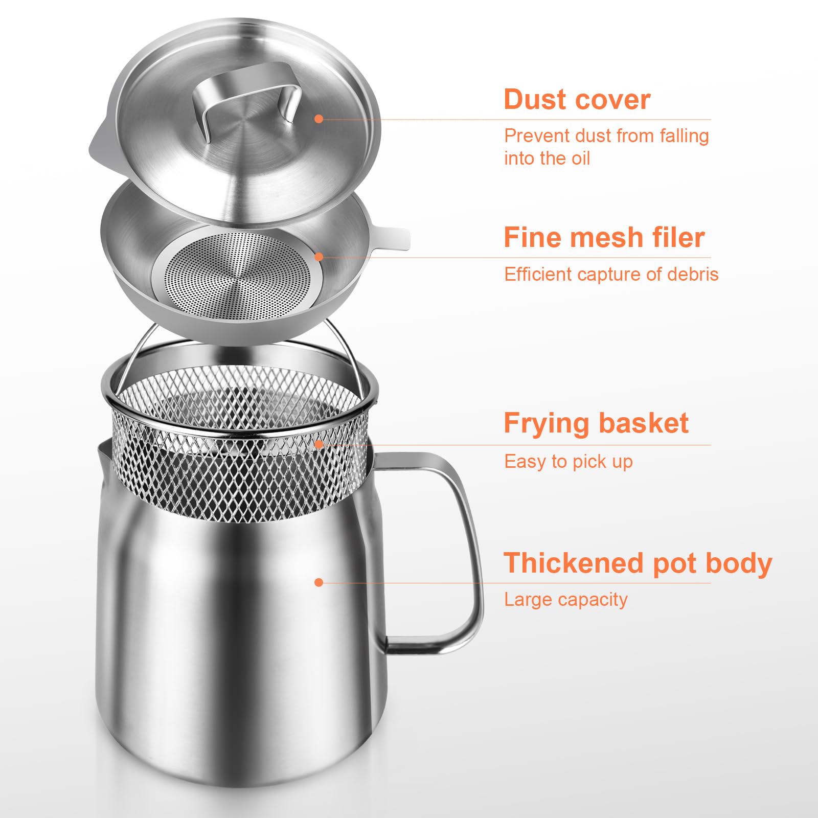 sus304 stainless steel oil filter pot high temperature use