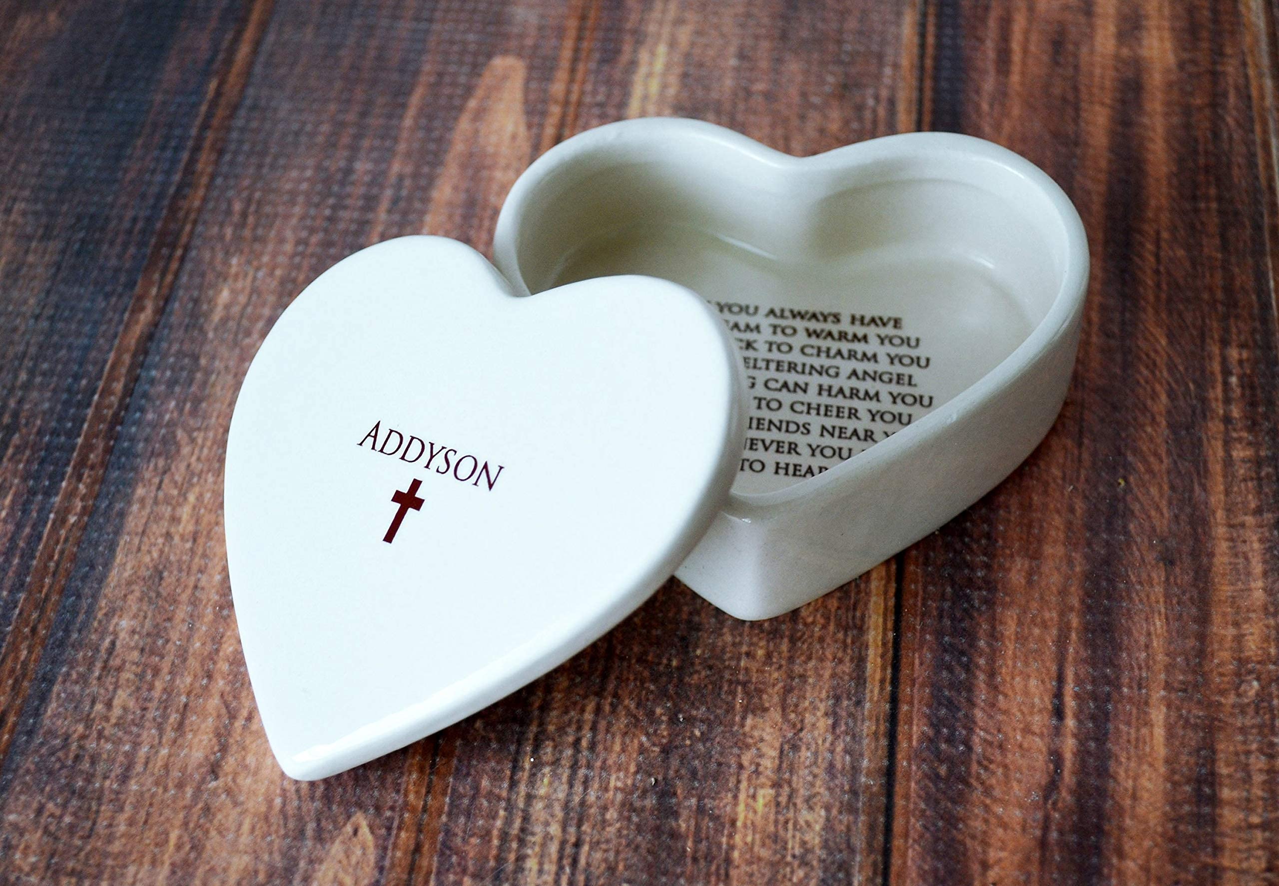 Susabella baptism gift keepsake box with name on top