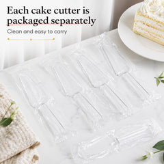 Transparent plastic cake server and cutters by Susade