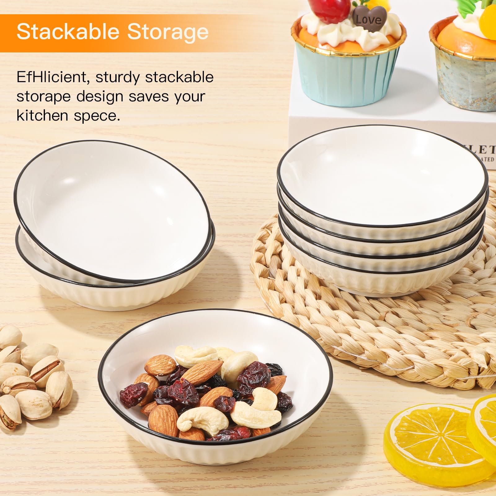 Sushi condiments bowls suitable for home or party use