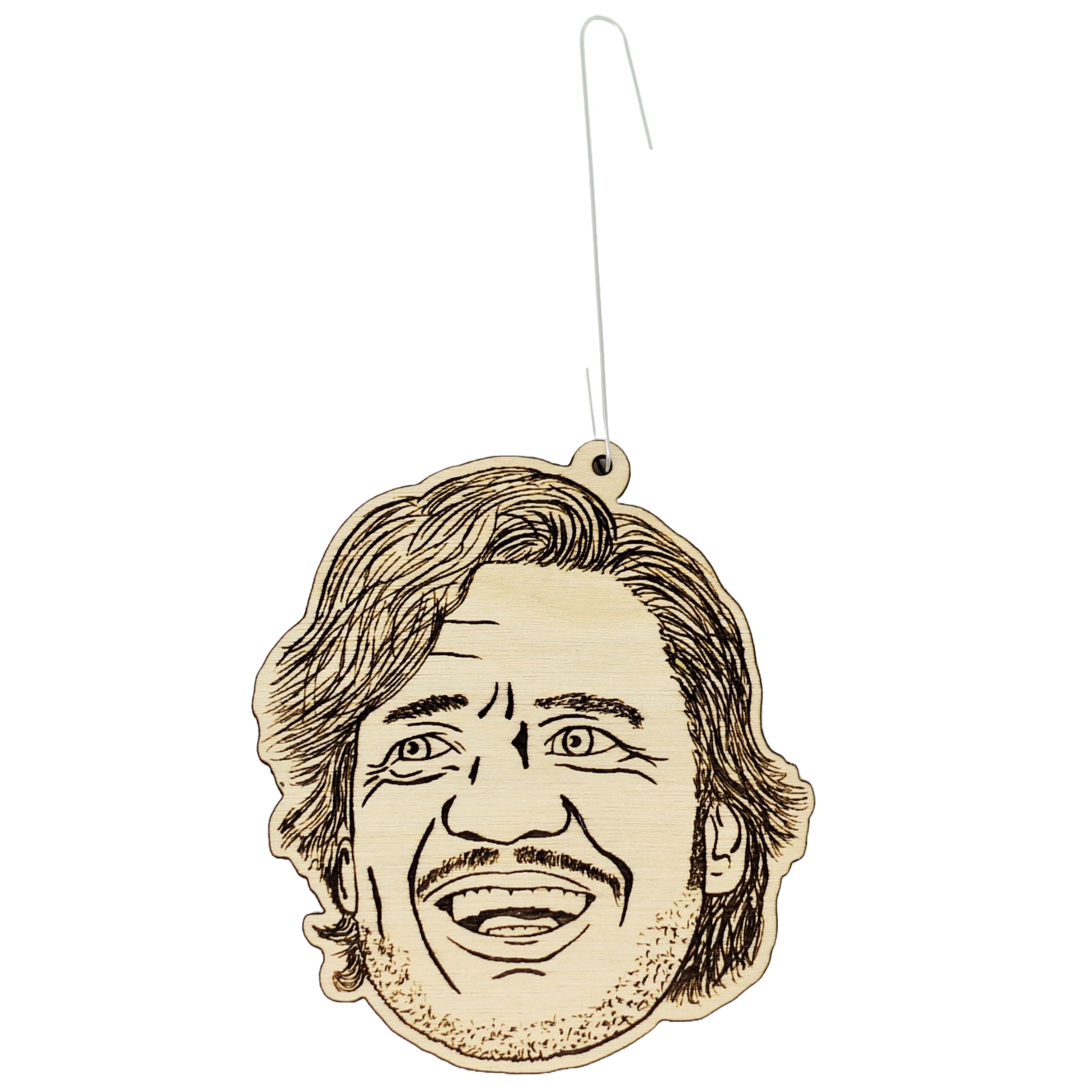 Sustainable birch wood ornament Pedro Pascal pacific northwest