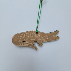 USA made Everglades Christmas Ornament National Park Florida 5in alligator