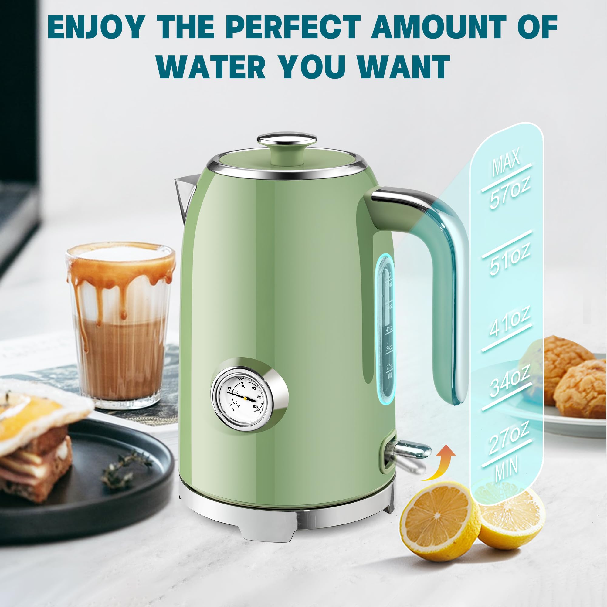 Stay-cool PP handle on SUSTEAS electric kettle