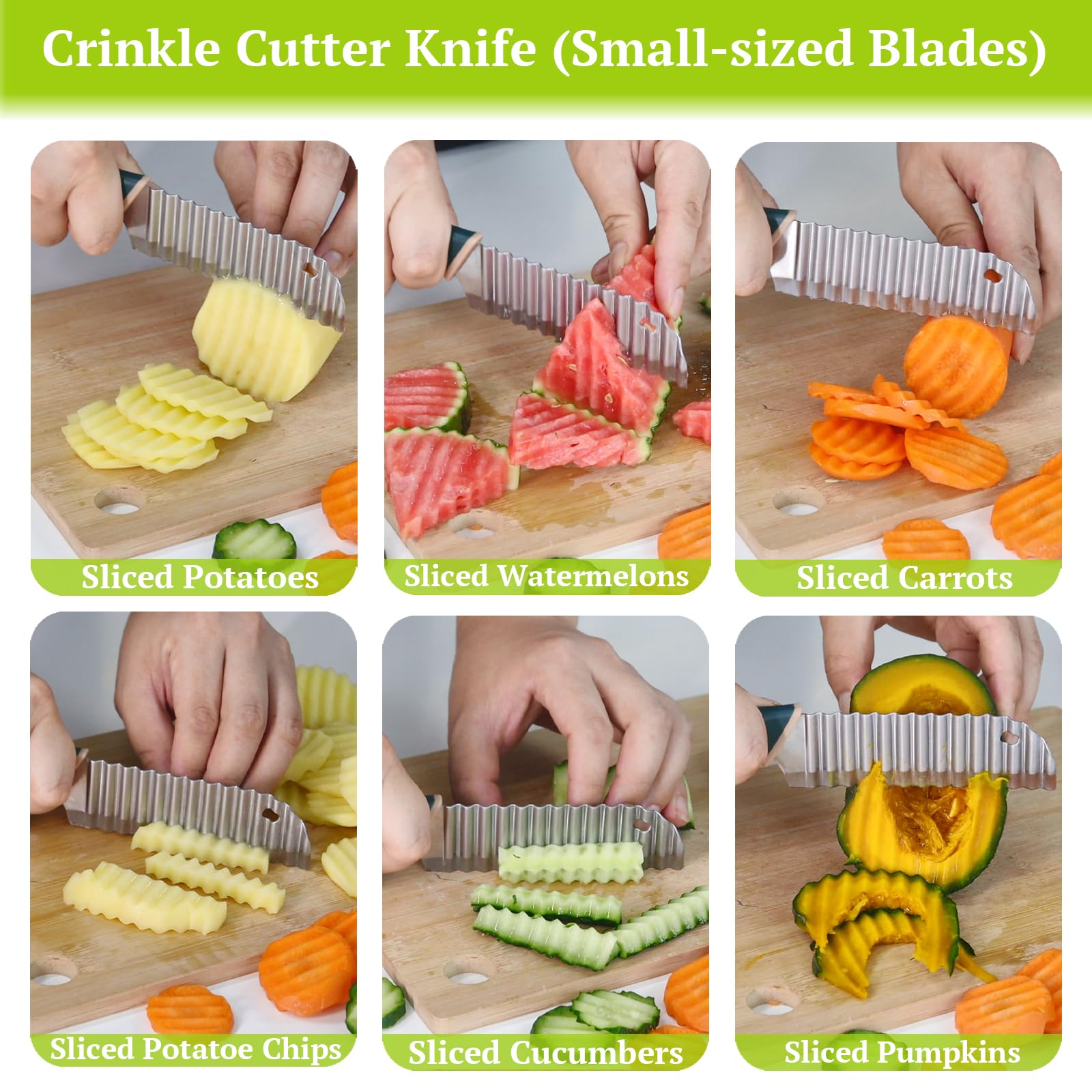 Ergonomic handle on Suuker crinkle knife