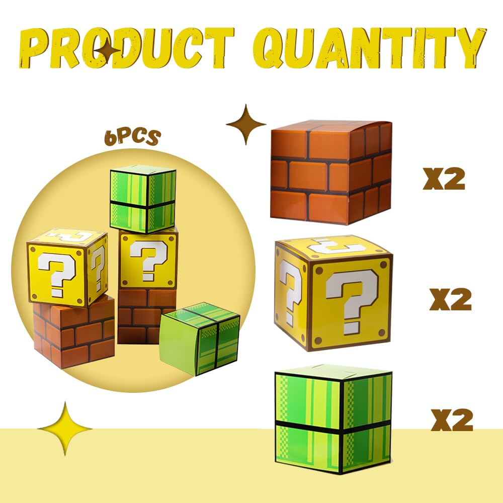 SUYEPER 6PCS Big Party Boxes 11.8 inch pipe box