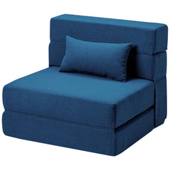 SUYOLS folding sofa bed navy blue single28 ready for living room