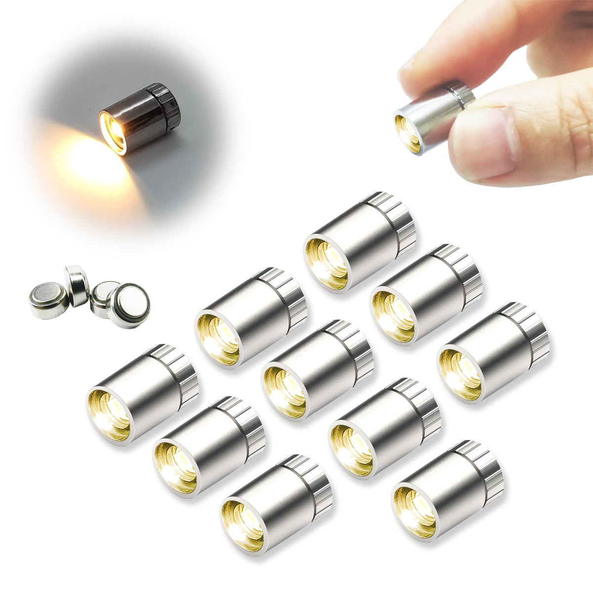 SUZEYAR 10 pcs Miniature Led Lights for Dollhouse DIY warm white