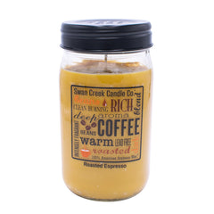 Roasted Espresso 24oz Pantry Jar candle by Swan Creek Candle