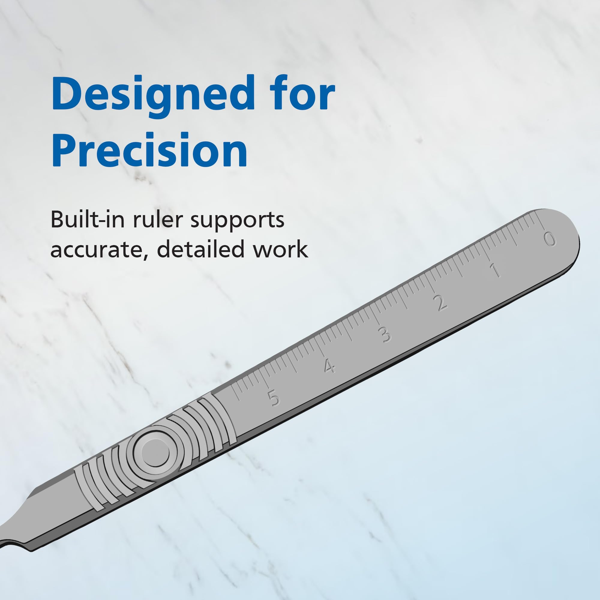 Autoclavable stainless steel scalpel handle for dermaplaning and surgical use