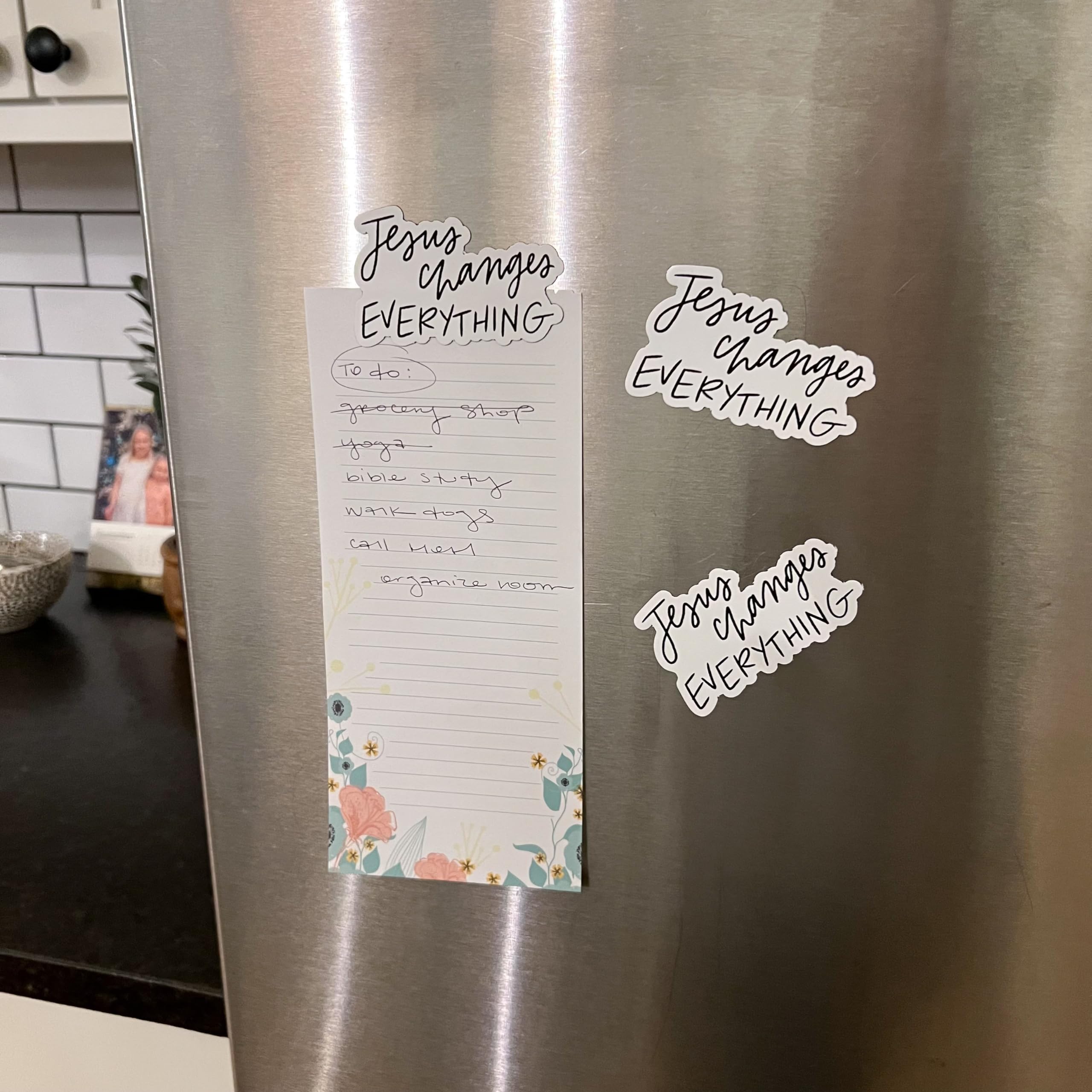 Swaygirls Jesus changes everything magnet with Bible verse 3x1.89 inches